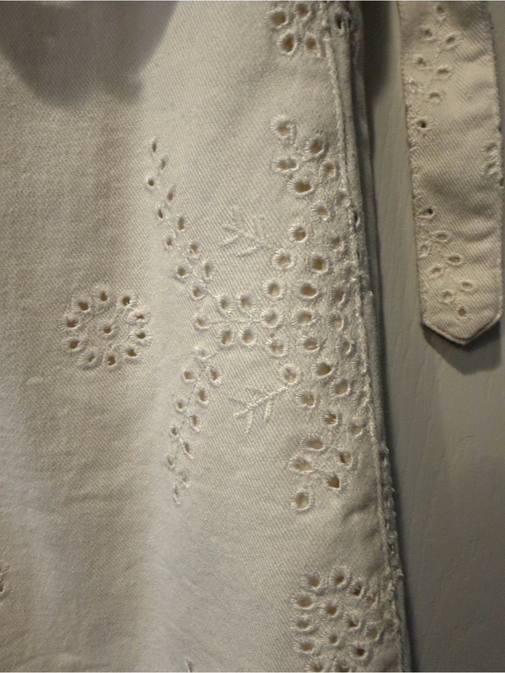 MP/D White Eyelet Sundress with Tortoiseshell Buckle Belt Size XS - Picture 2 of 8